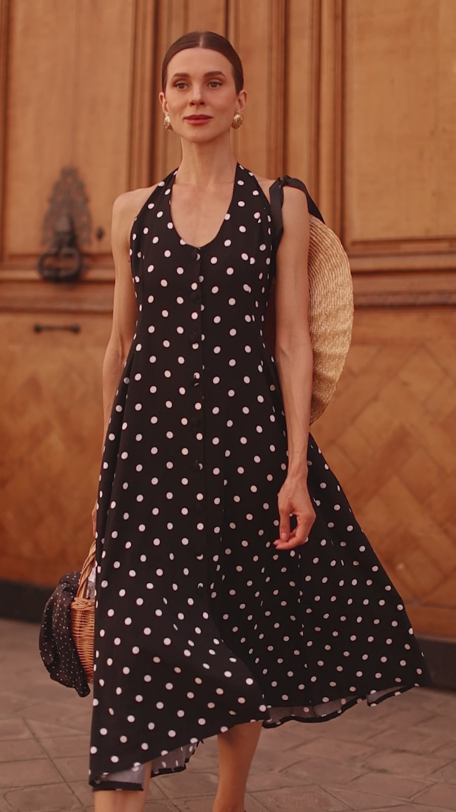 Polka Dot Halter Dress