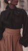 Black Plume Rococo Blouse