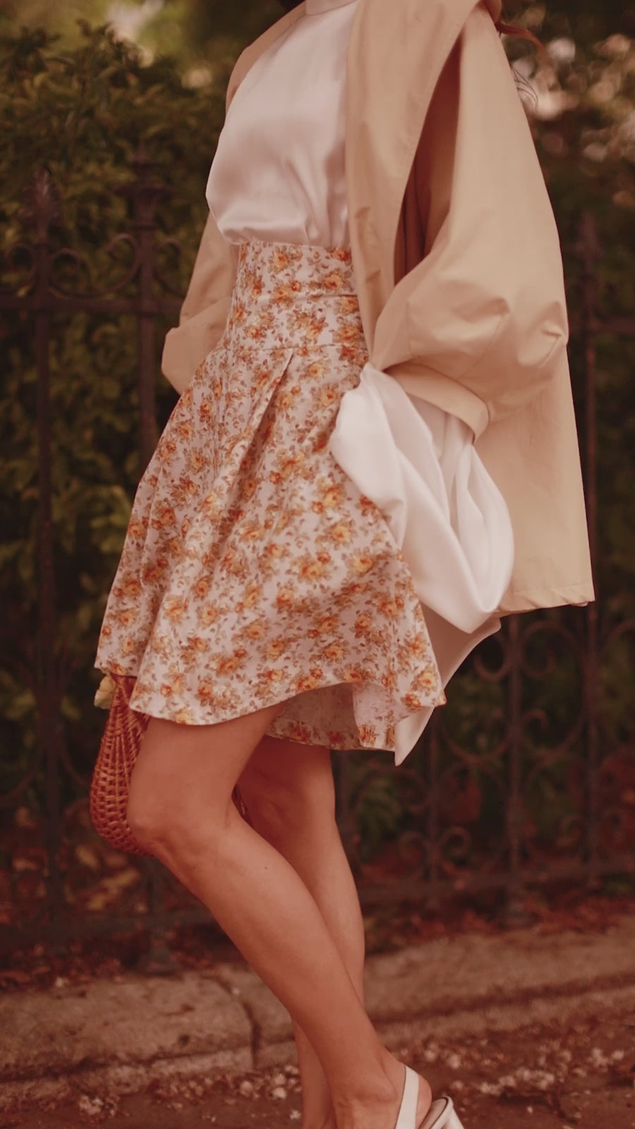 Yellow Floral Tailored Shorts