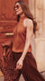 Camel Silky Halter Top