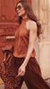 Camel Silky Halter Top
