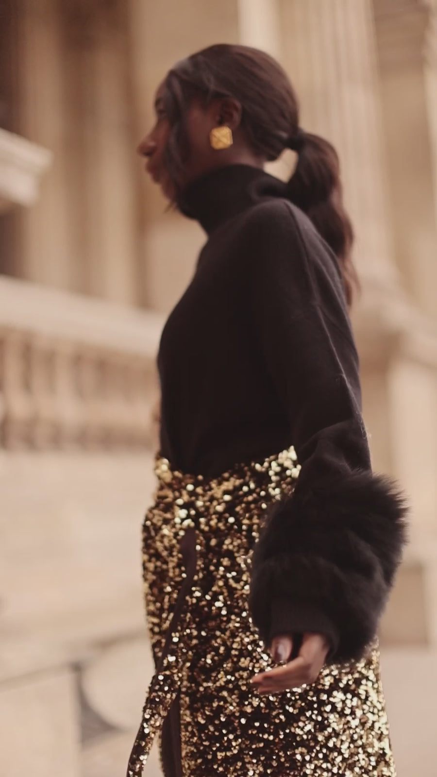 Black Montaigne Sweater