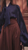 Navy Baroque blouse