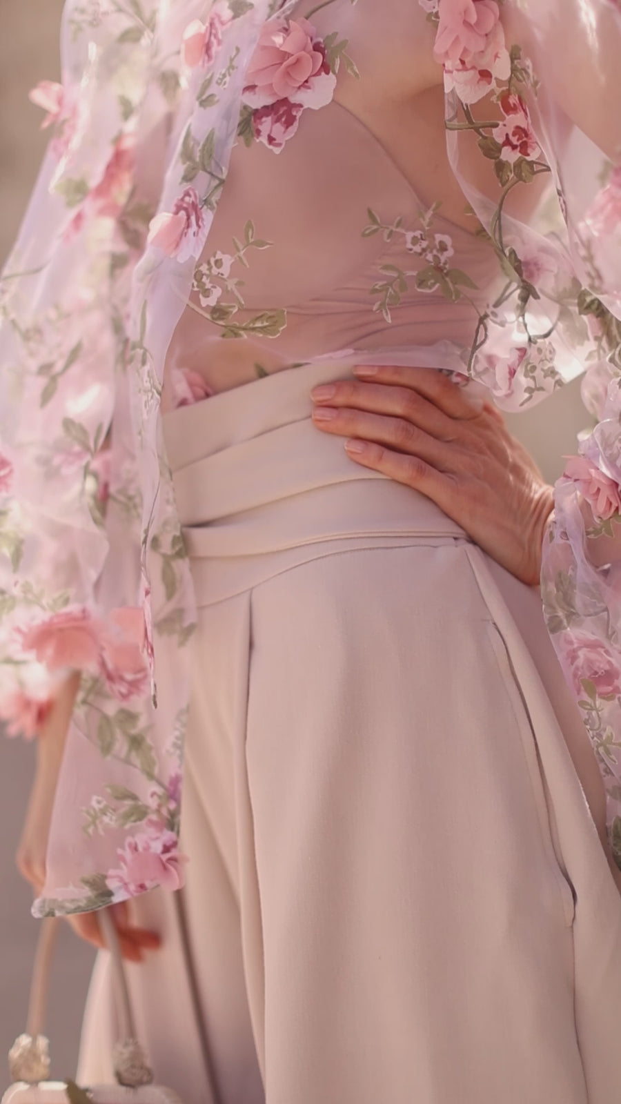 Pink Bouquet Rococo Blouse