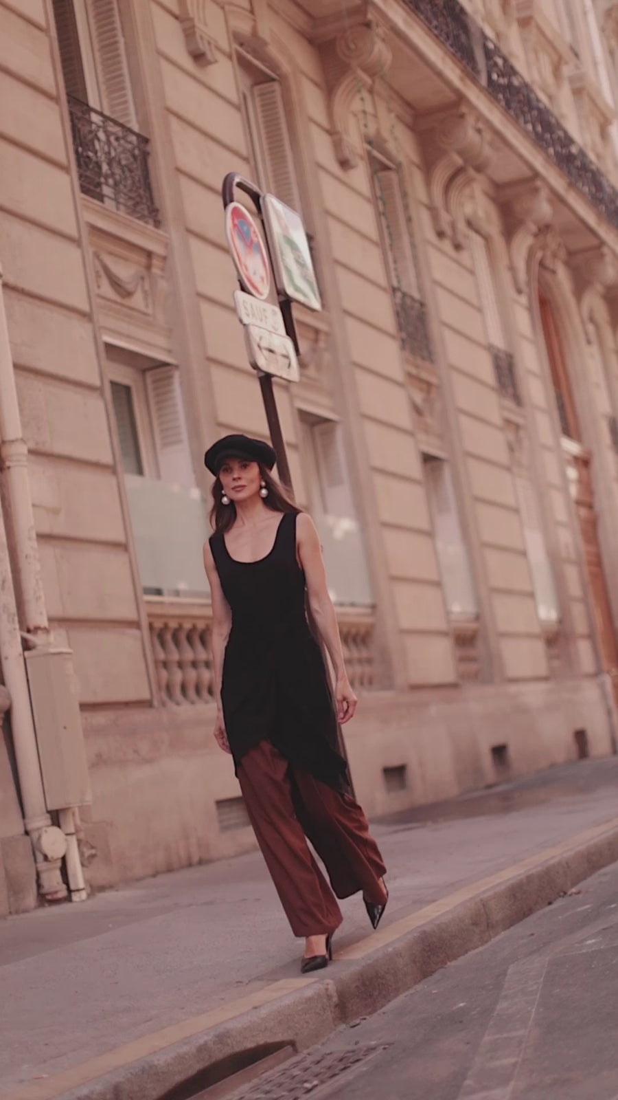 Black Sleeveless Wrap Dress
