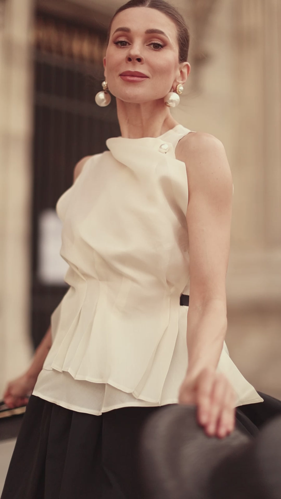 Ivory Silk Orsay Blouse