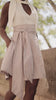 Brown French Stripe Wrap Shorts