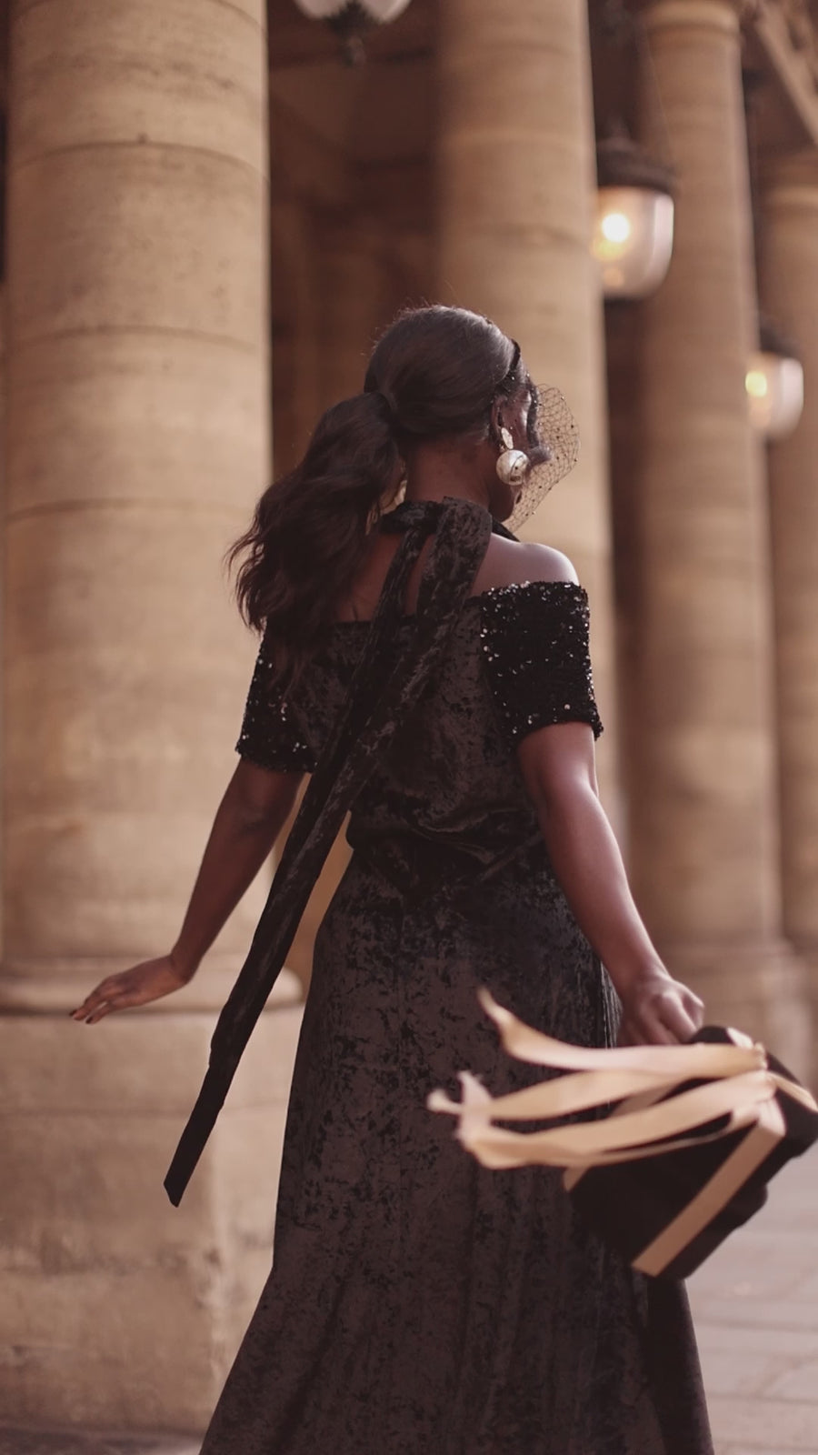 Bustier Sequin Swing Dress