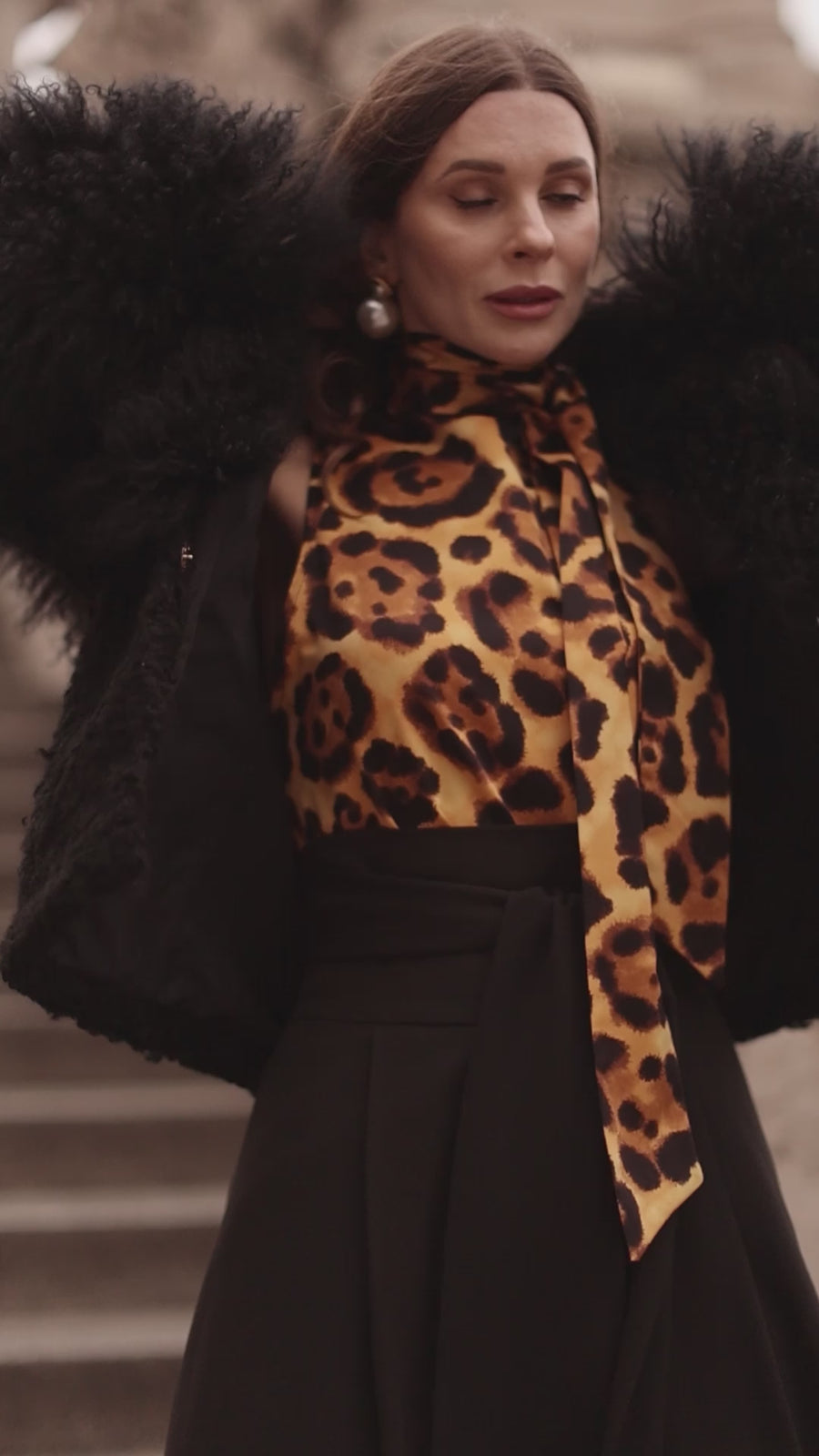 Leopard Marquise Blouse