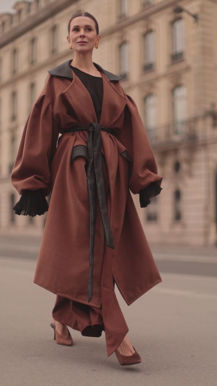 Brown Cascade Coat