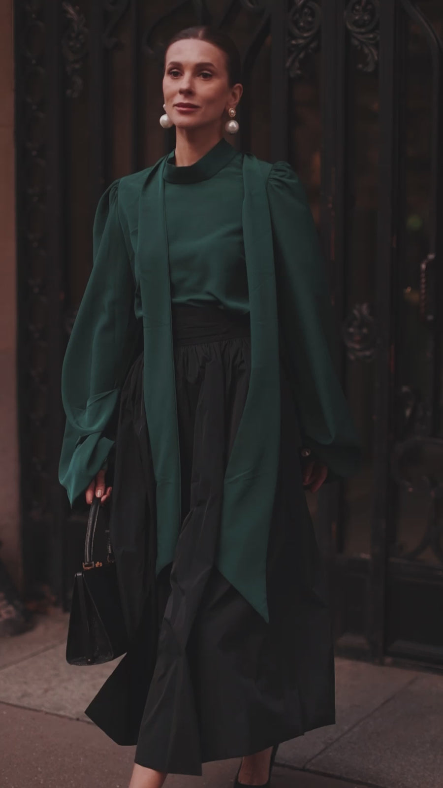 Green Baroque Blouse