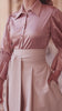 Pink Ruched Silk Blouse
