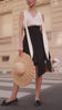 Black Tailored Wrap Shorts