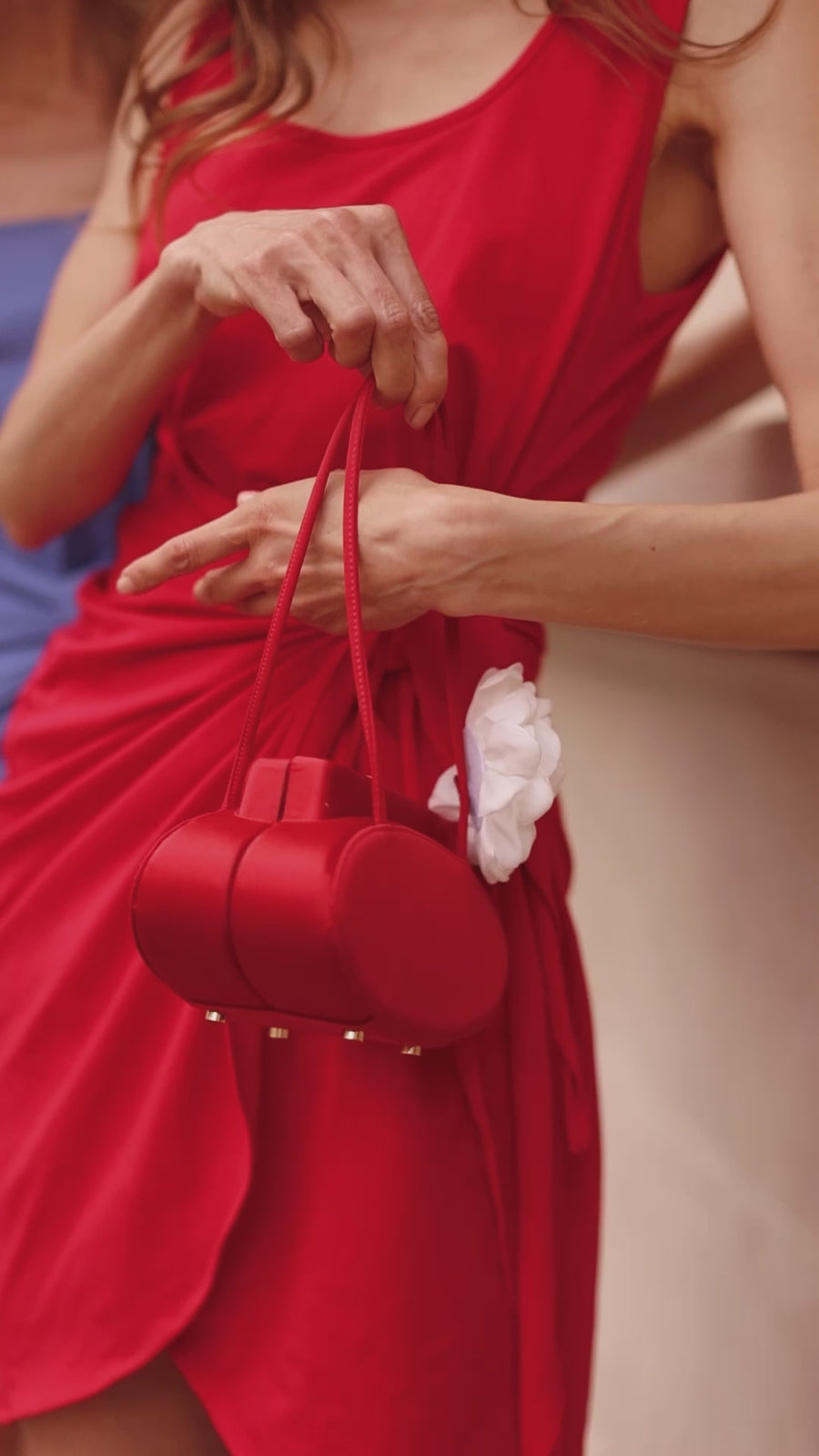 Red Summer Wrap Dress