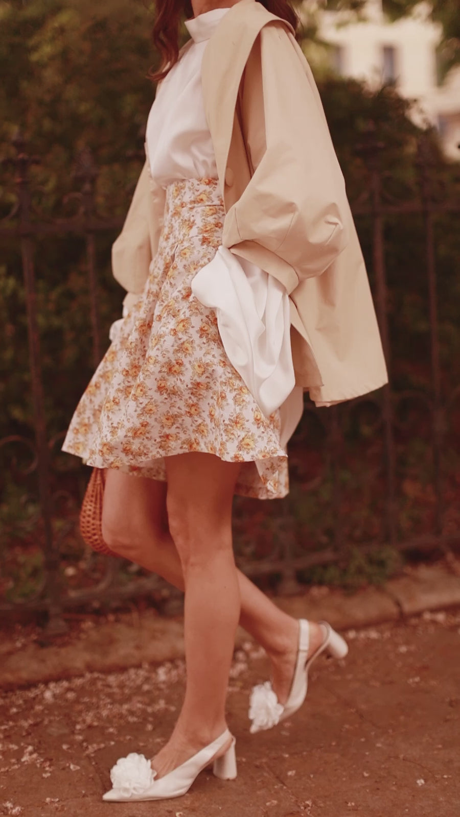 Yellow Floral Tailored Shorts