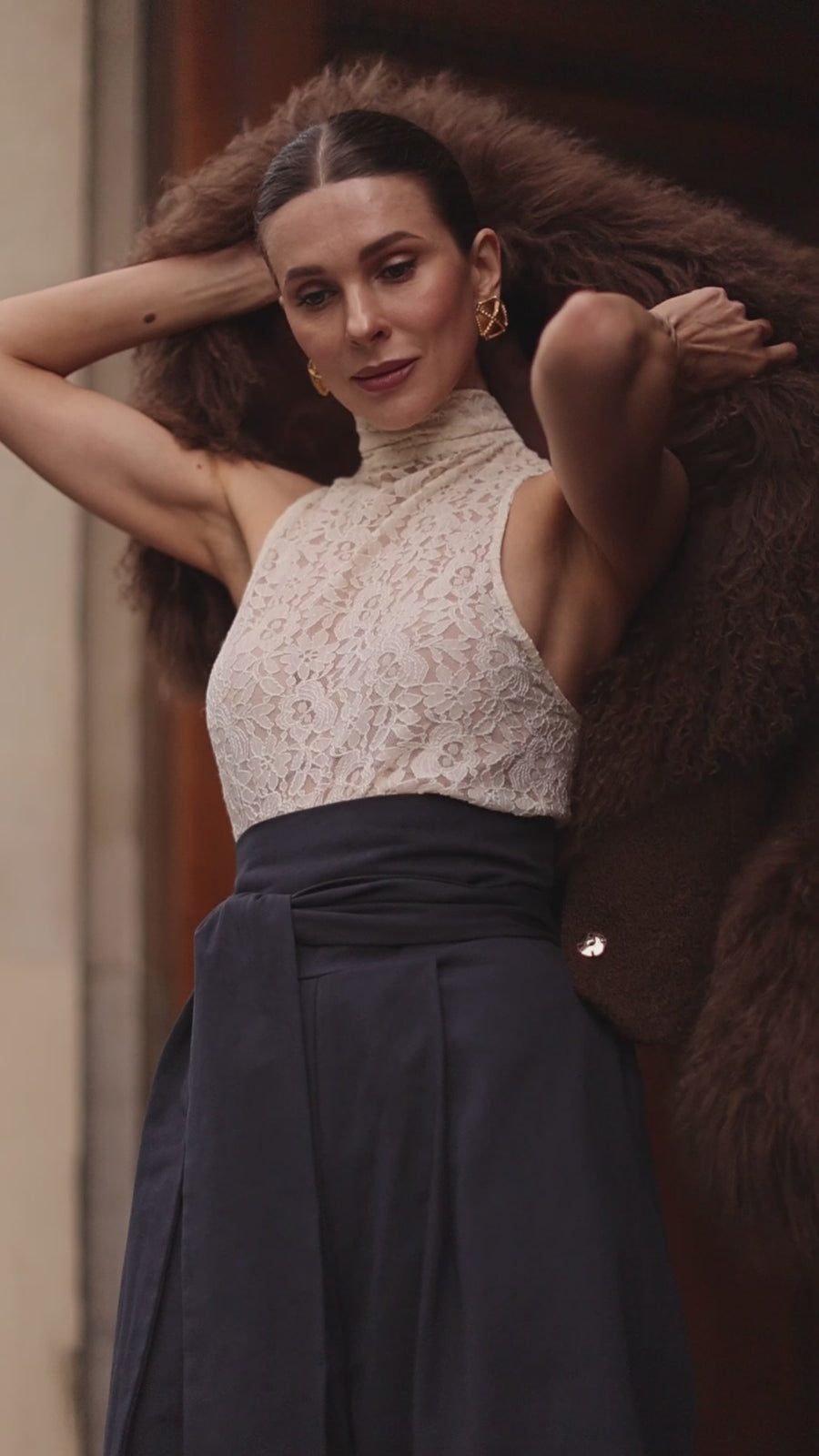 Marquise White Lace Blouse