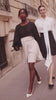 Cream Tailored Wrap Shorts