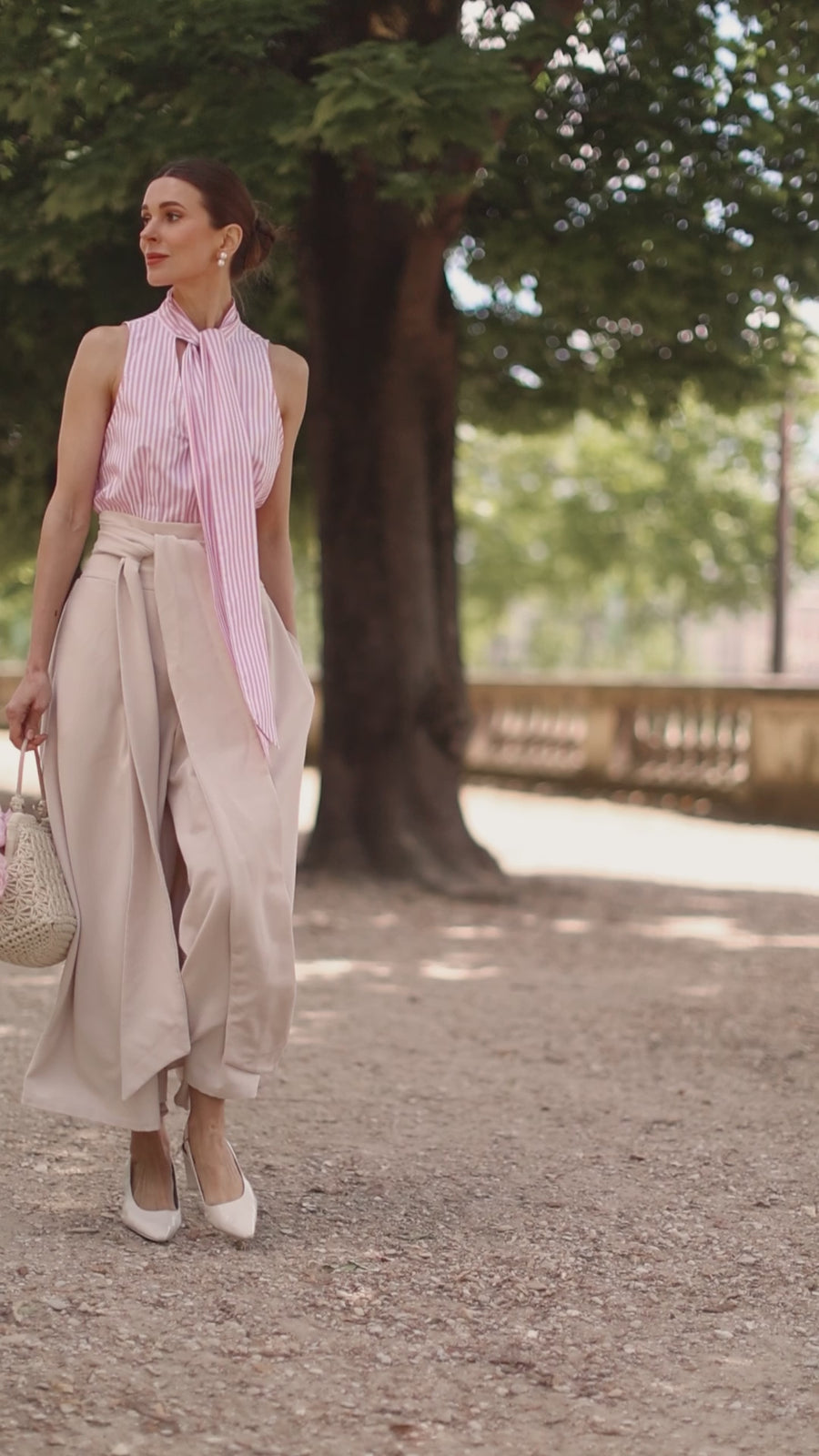 Pink Stripe Marquise Blouse
