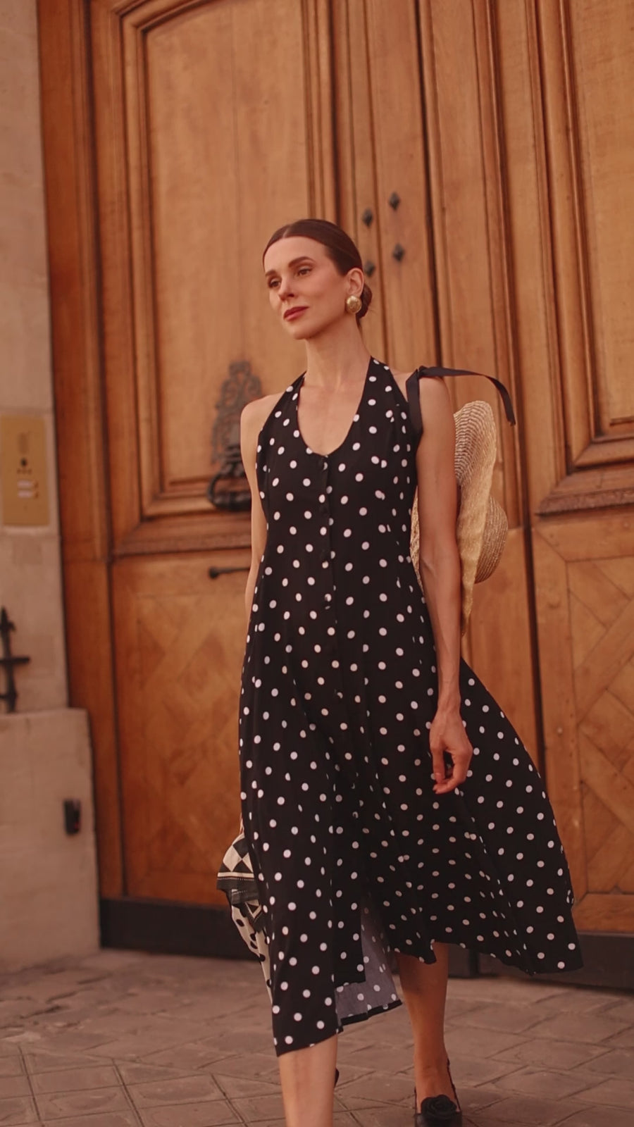 Polka Dot Halter Dress