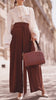 Brown Tailored Wrap Trousers