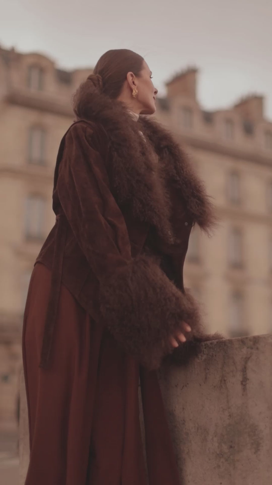 Chambord Brown Suede Coat