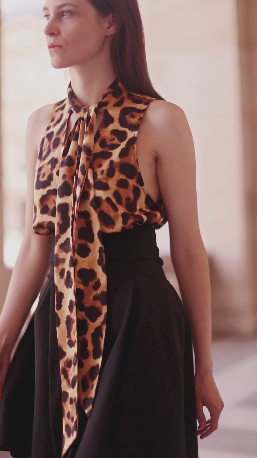 Leopard Marquise Blouse