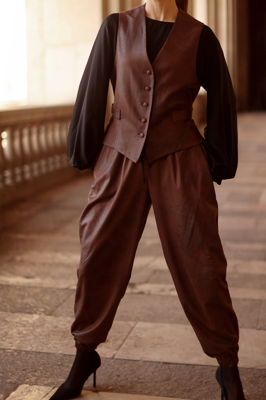 Work(Out) Brown Leather Set