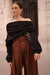 Black Draped Sweater