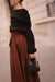 Black Draped Sweater