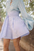  Blue French Stripe Wrap Shorts 