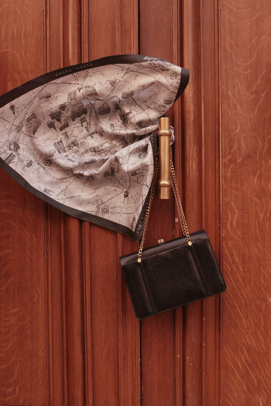 Paris Silk Scarf & Brooch Set