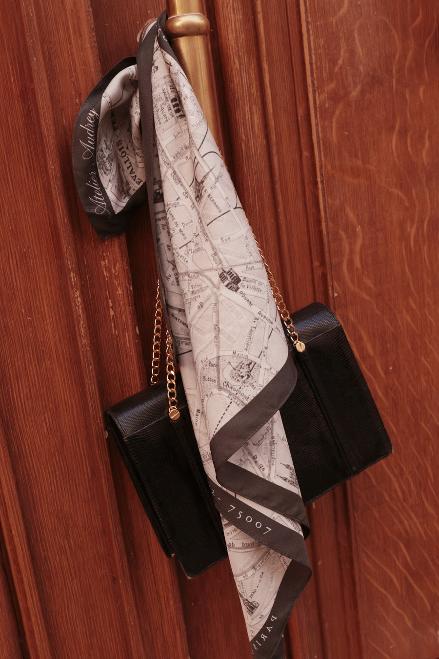 Paris Silk Scarf & Brooch Set