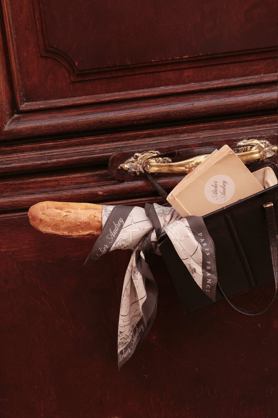 Paris Silk Scarf & Brooch Set