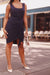  Navy Sleeveless Wrap Dress 