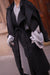  Black Tweed French Trench 