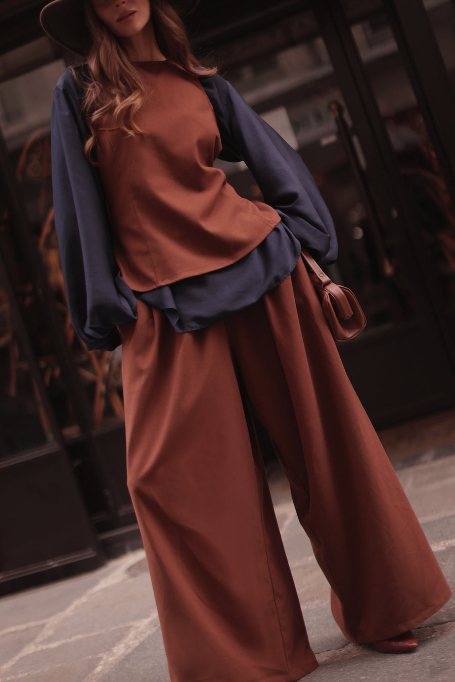 Navy Valois Blouse