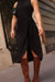 Black Midi Wrap Dress