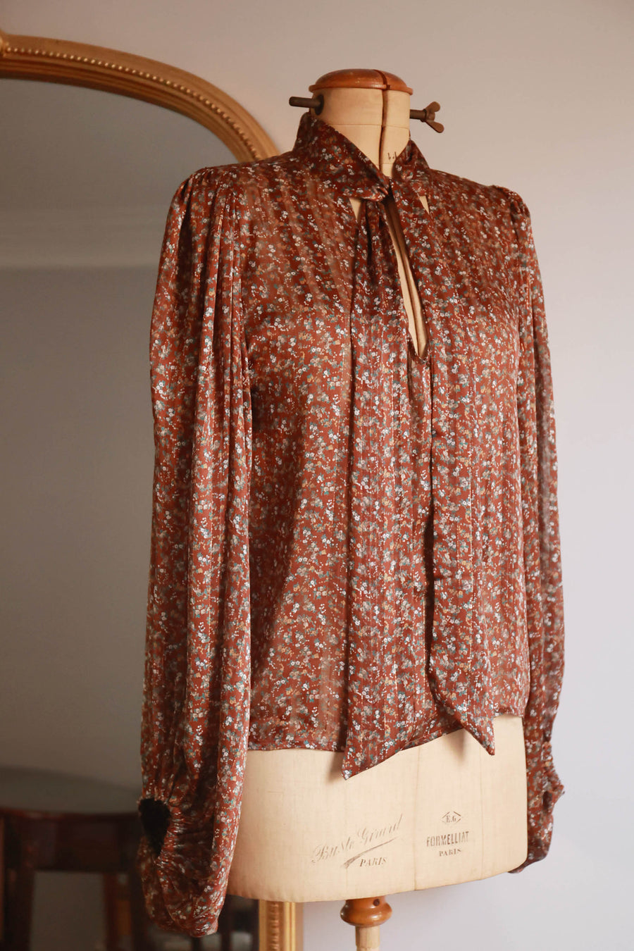 Winter Floral Rococo Blouse