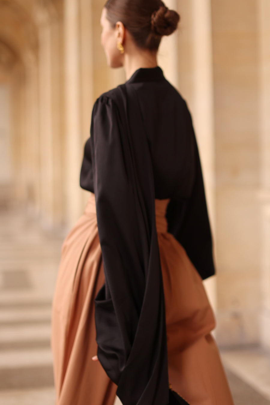 Camel Tailored Wrap Trousers