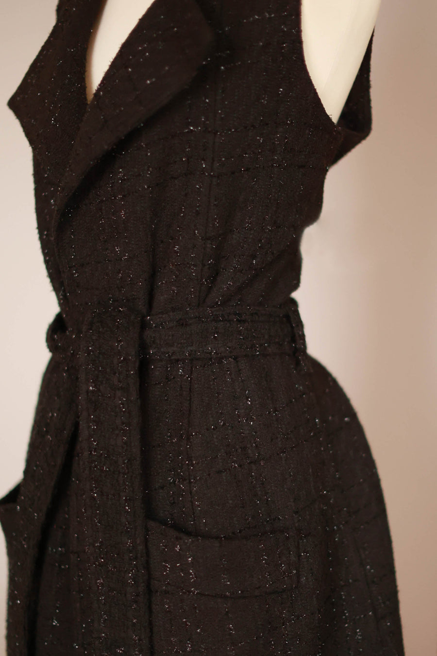 Signature Black Tweed French Trench