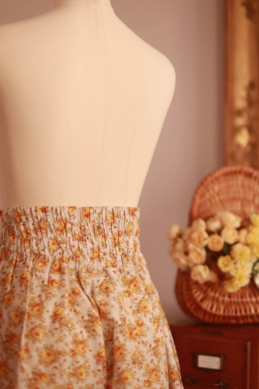 Yellow Floral Tailored Shorts