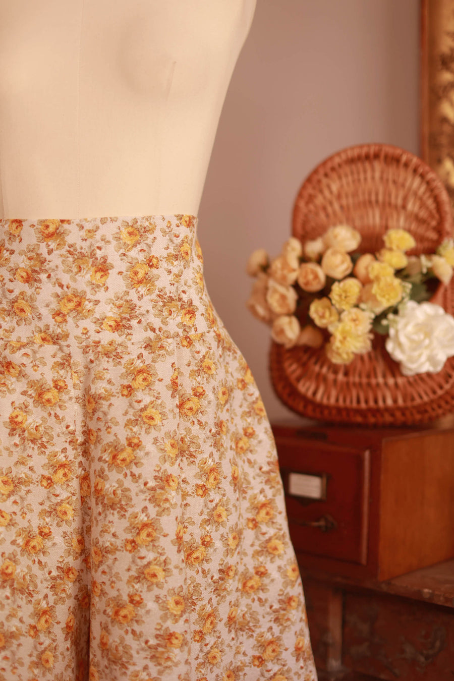 Yellow Floral Tailored Shorts