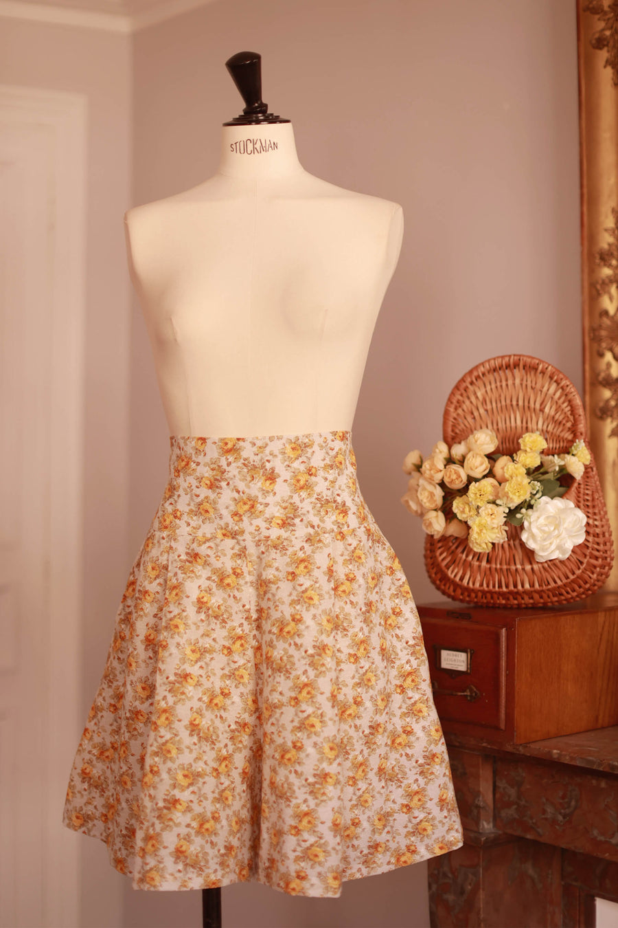 Yellow Floral Tailored Shorts