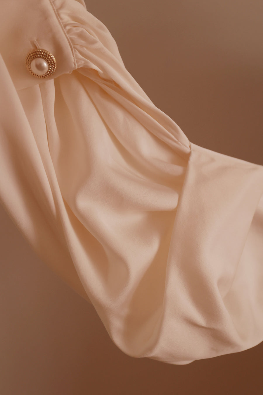 Baroque Blouse in White Silk