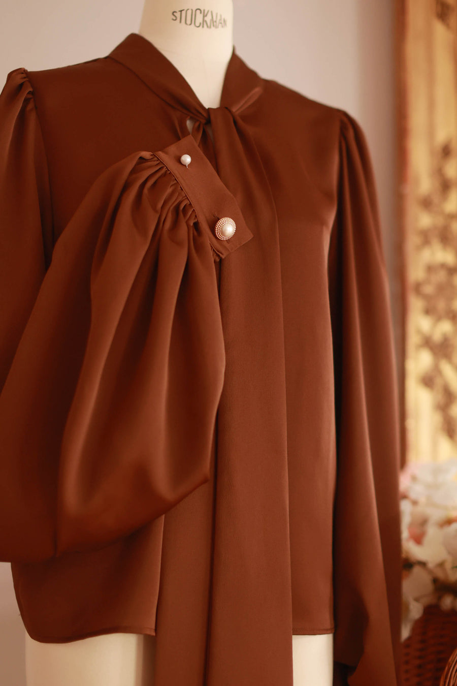 Brown Baroque Blouse