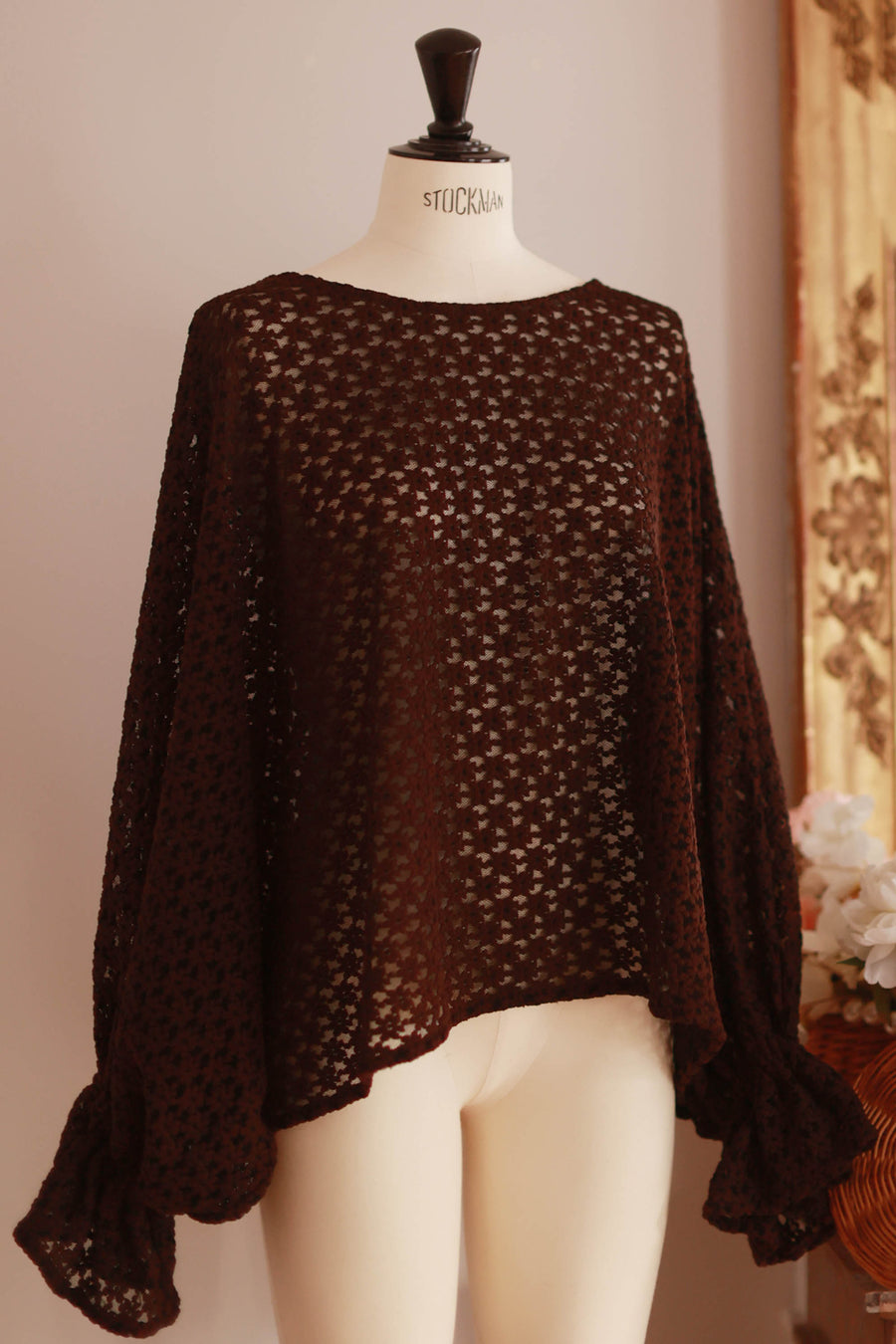 Draped Daisy Lace Blouse