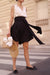  Black Tailored Wrap Shorts 